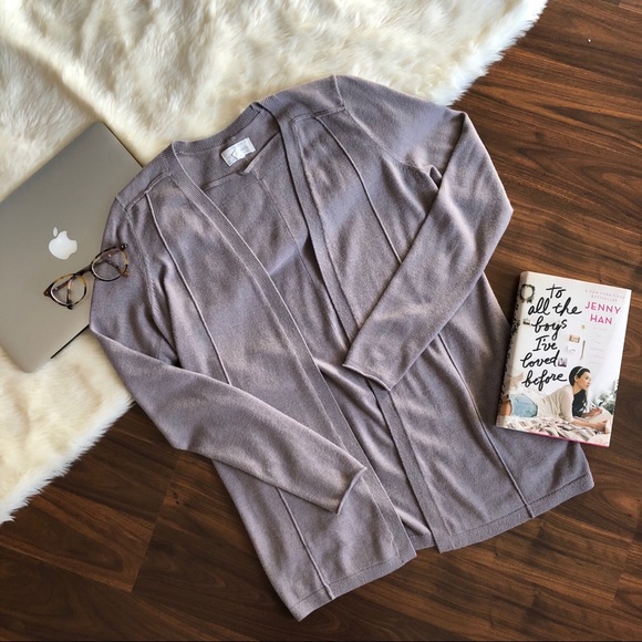 Lou & Grey Sweaters - Lou & Grey Purple Gray Cardigan